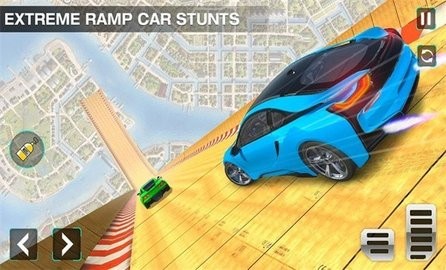 跑車特技賽車駕駛游戲中文版(Impossible Car Stunt)截圖3