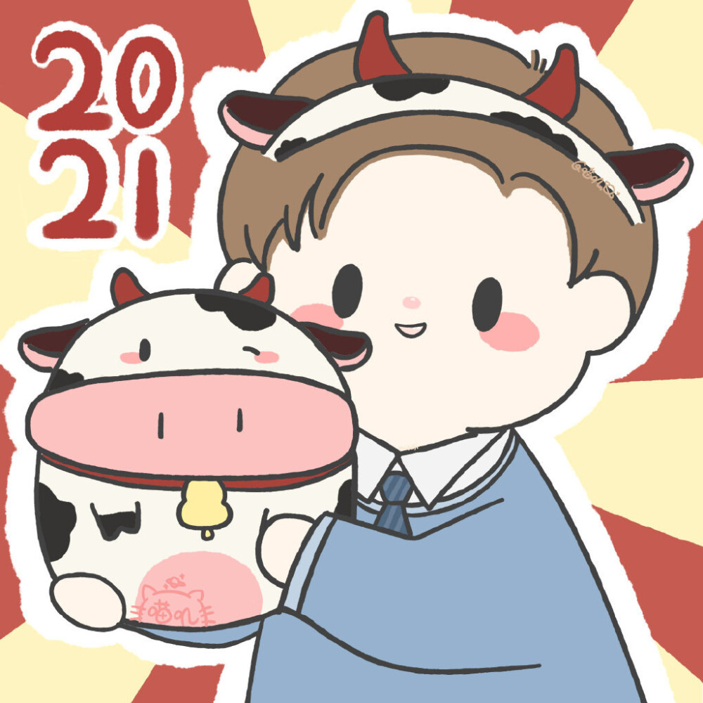 新年頭像2021微信頭像情侶卡通紅色圖片大全截圖3