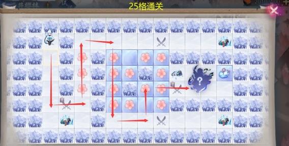 陰陽(yáng)師染井櫻林25格通關(guān)路線攻略 染井櫻林25步路線圖一覽
