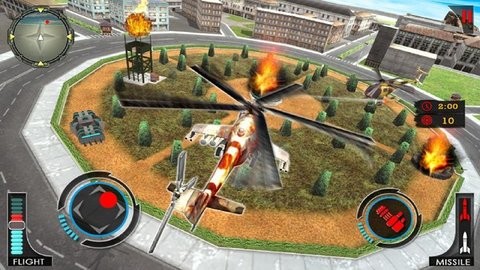 武裝直升機(jī)機(jī)器人模擬器游戲手機(jī)版截圖3