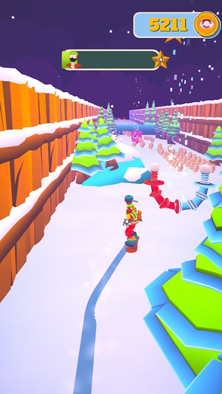 摸摸魚滑雪板大師3D游戲安卓版截圖1