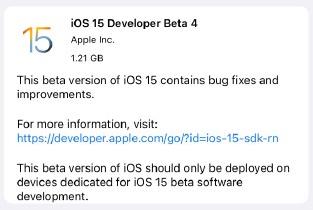 ios15beta4更新了什么？苹果ios15 beta4更新内容一览