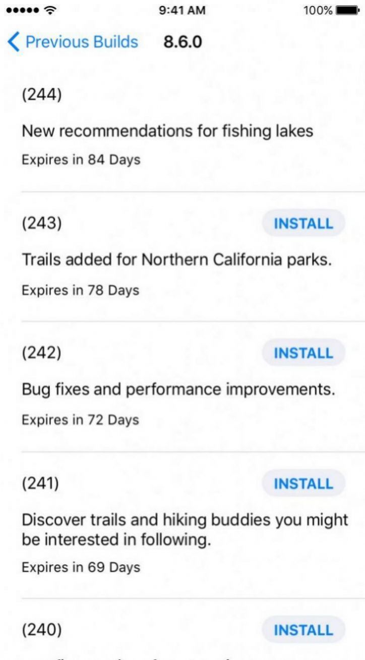 蘋(píng)果TestFlight Beta測(cè)試版更新下載截圖2