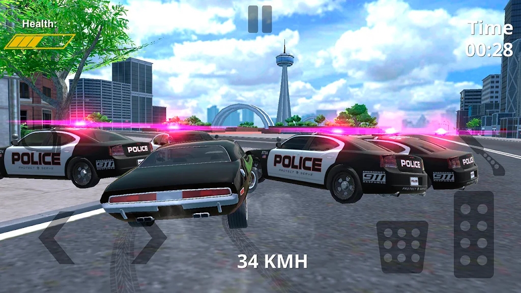 警察追逐賽車模擬器游戲手機版截圖2