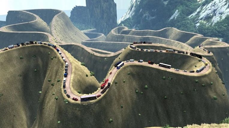 世界卡車模擬器2危險道路游戲手機(jī)版截圖4