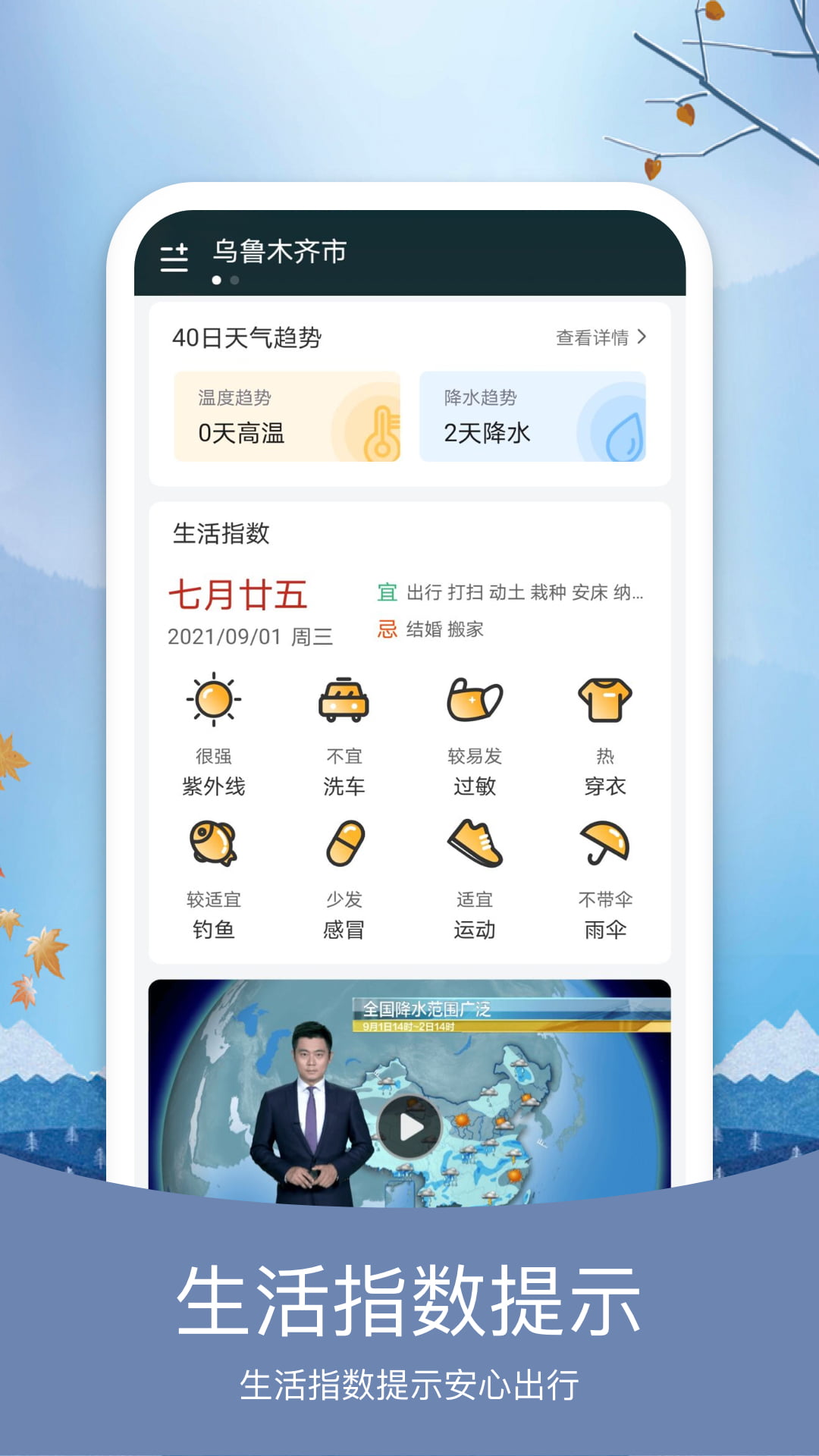 橘子天氣預(yù)報(bào)app手機(jī)版截圖3