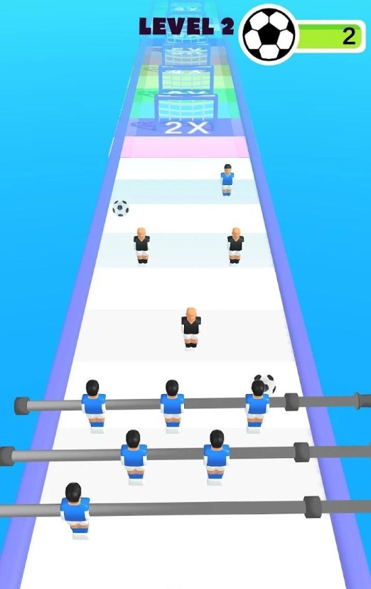 桌上足球障礙跑游戲中文版（Table Football Run）截圖2