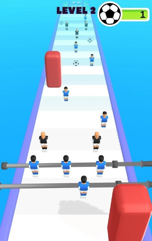 桌上足球障礙跑游戲中文版（Table Football Run）截圖3