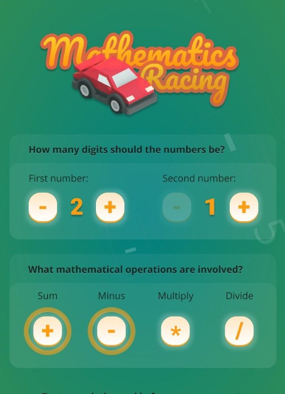 兒童數(shù)學(xué)競(jìng)賽游戲中文版（Math Race）截圖3