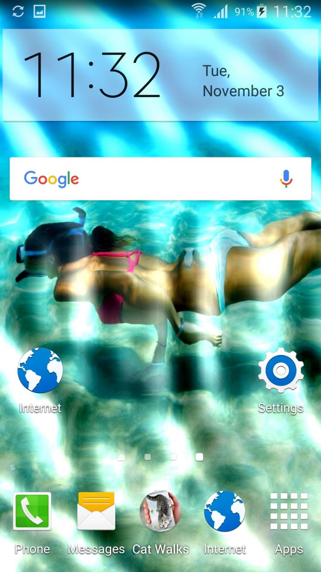 Underwater Phone Screen Effect高清壁紙軟件版截圖1