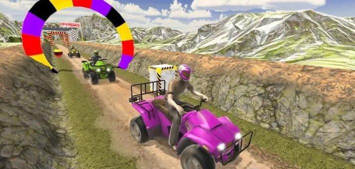 山地四輪摩托車賽游戲中文版（Mountain Quad Bike Racing）截圖1