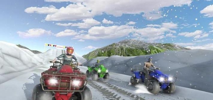 山地四輪摩托車賽游戲中文版（Mountain Quad Bike Racing）截圖3