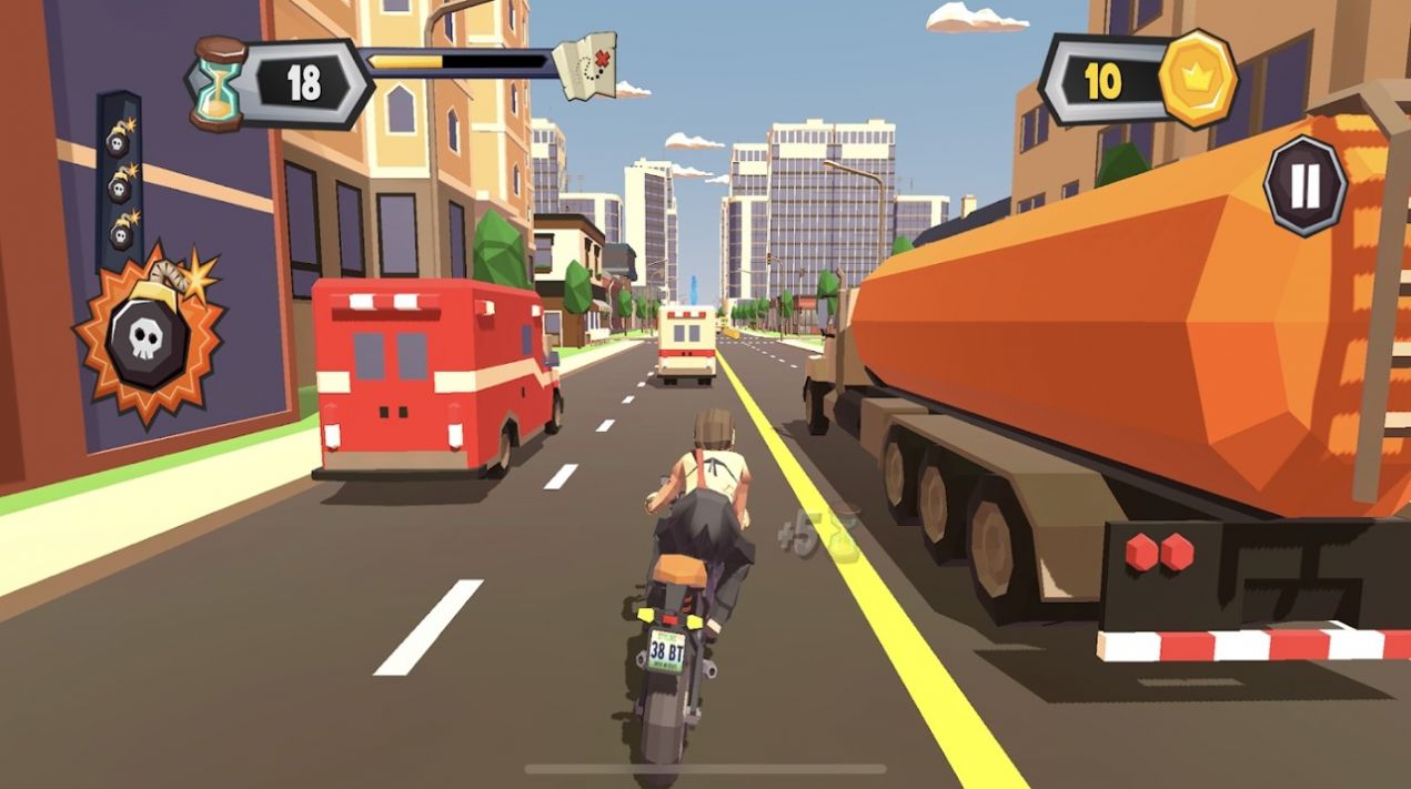 混亂交通摩托車騎士游戲中文版（Chaos Traffic Motorbike Rider）截圖3