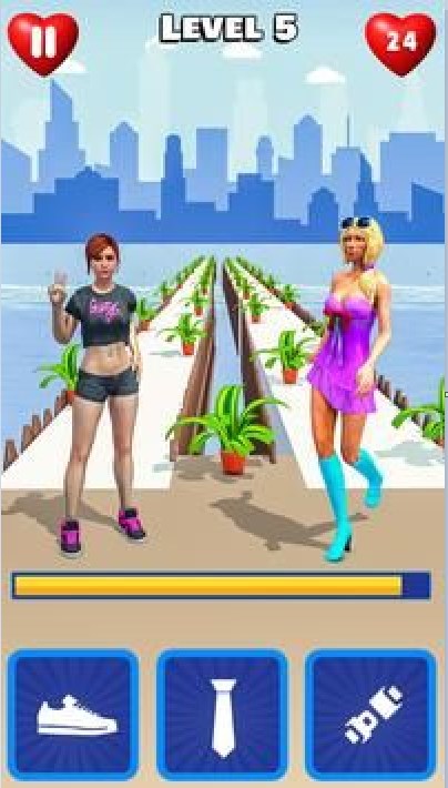 走秀美女時尚賽跑3D游戲安卓版下載（Catwalk Beauty Race 3D）截圖4