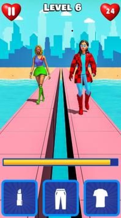 走秀美女時尚賽跑3D游戲安卓版下載（Catwalk Beauty Race 3D）截圖2