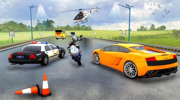 警車追逐逃跑比賽游戲安卓版（Police Car Chase：Getaway Race）截圖3