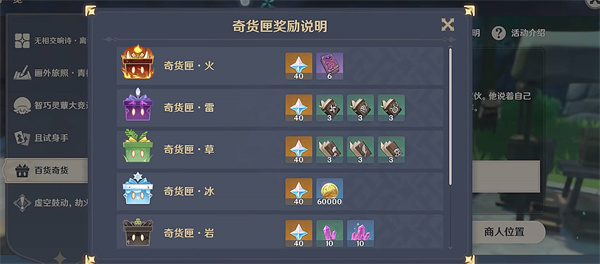 原神3.2百貨奇貨匣子有哪些 3.2版本百貨奇貨匣子獲取攻略