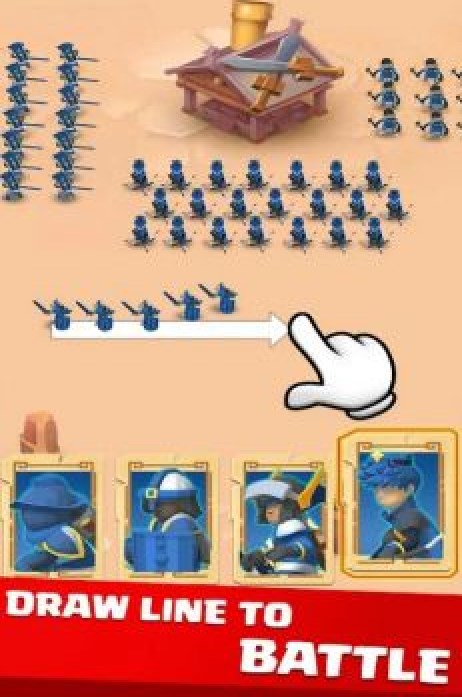 軍隊(duì)畫(huà)線塔防游戲版（Epic War Draw Tower Defense）截圖3