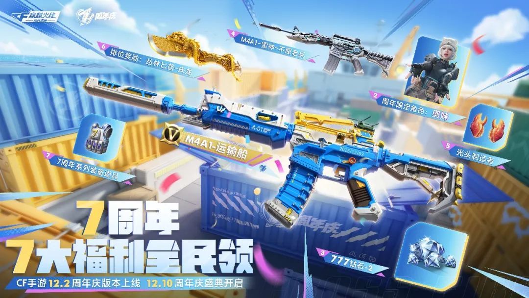 cf手游七周年福利有什么活動(dòng)   2022穿越火線手游7周年活動(dòng)獎(jiǎng)勵(lì)大全[多圖]圖片3