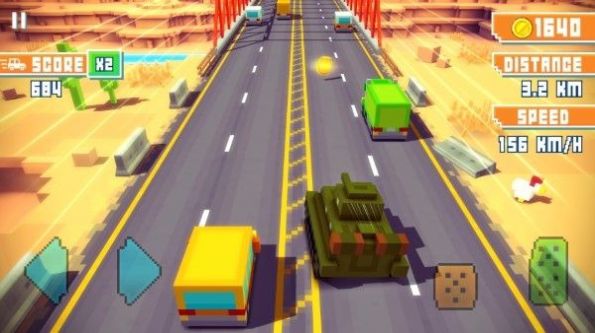 方塊公路高速賽車(chē)游戲版截圖2