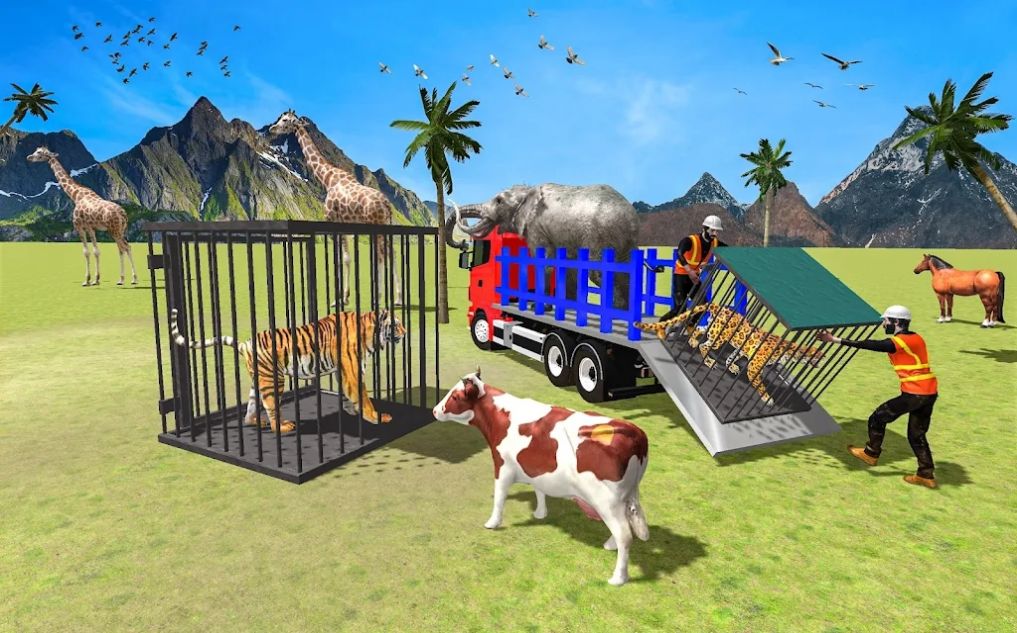 野生動物貨物運輸車游戲版（Wild Animal Cargo Transporter）截圖1