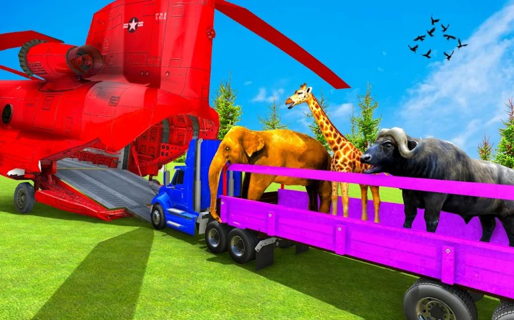 野生動物貨物運輸車游戲版（Wild Animal Cargo Transporter）截圖2