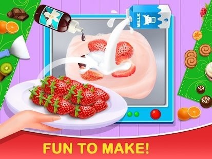 冰淇淋烹飪廚師游戲中文版（IceCream Roll Maker Game）截圖4