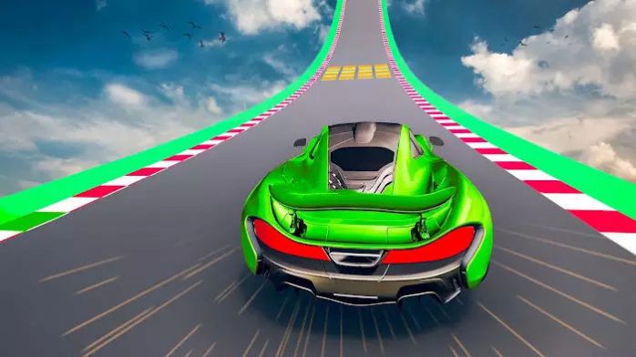 瘋狂的汽車特技賽車游戲版截圖4