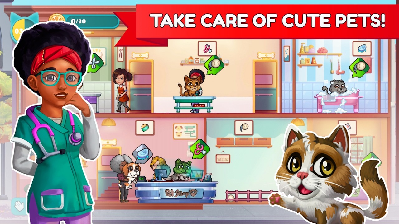 寵物店狂熱動物酒店游戲中文版（Pet Shop Fever: Animal Hotel）截圖2
