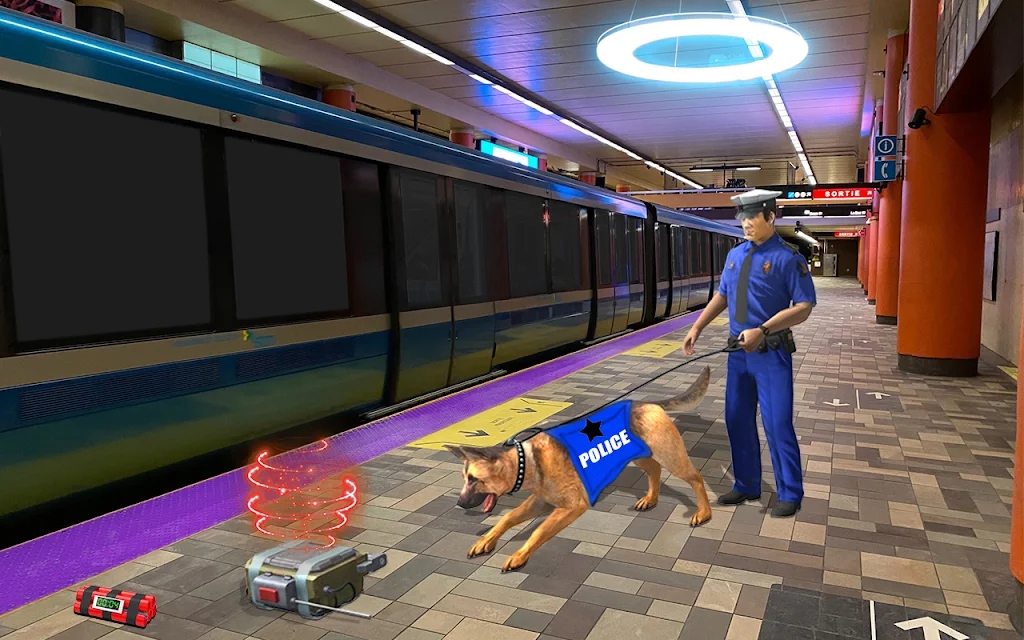美國(guó)警犬模擬游戲安卓中文版（US Police Dog Sim Games）截圖3