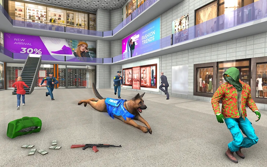 美國(guó)警犬模擬游戲安卓中文版（US Police Dog Sim Games）截圖1