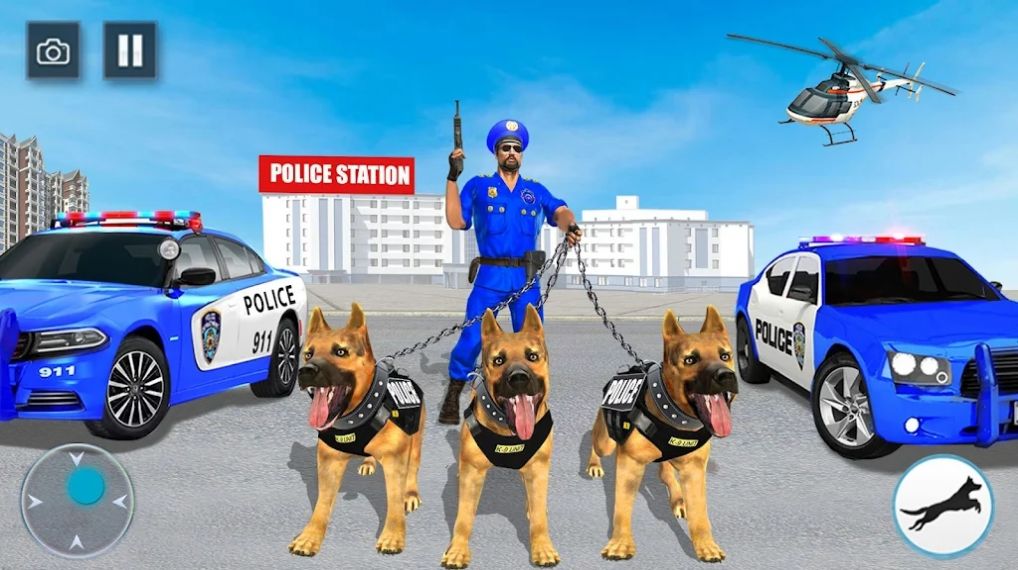 美國(guó)警犬追捕罪犯游戲安卓版（Police Dog Gangster Chase Game）截圖1