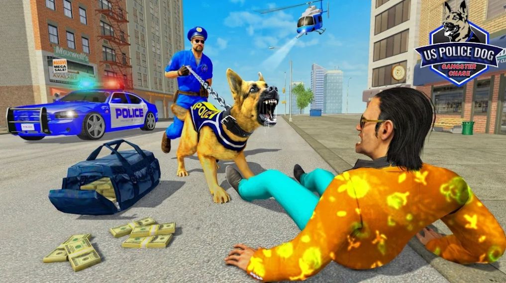美國(guó)警犬追捕罪犯游戲安卓版（Police Dog Gangster Chase Game）截圖2