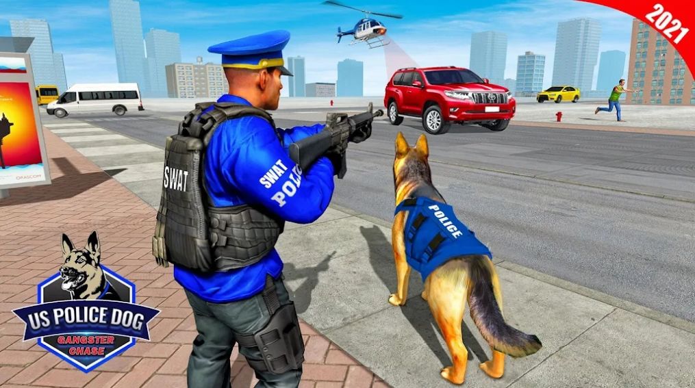 美國(guó)警犬追捕罪犯游戲安卓版（Police Dog Gangster Chase Game）截圖3