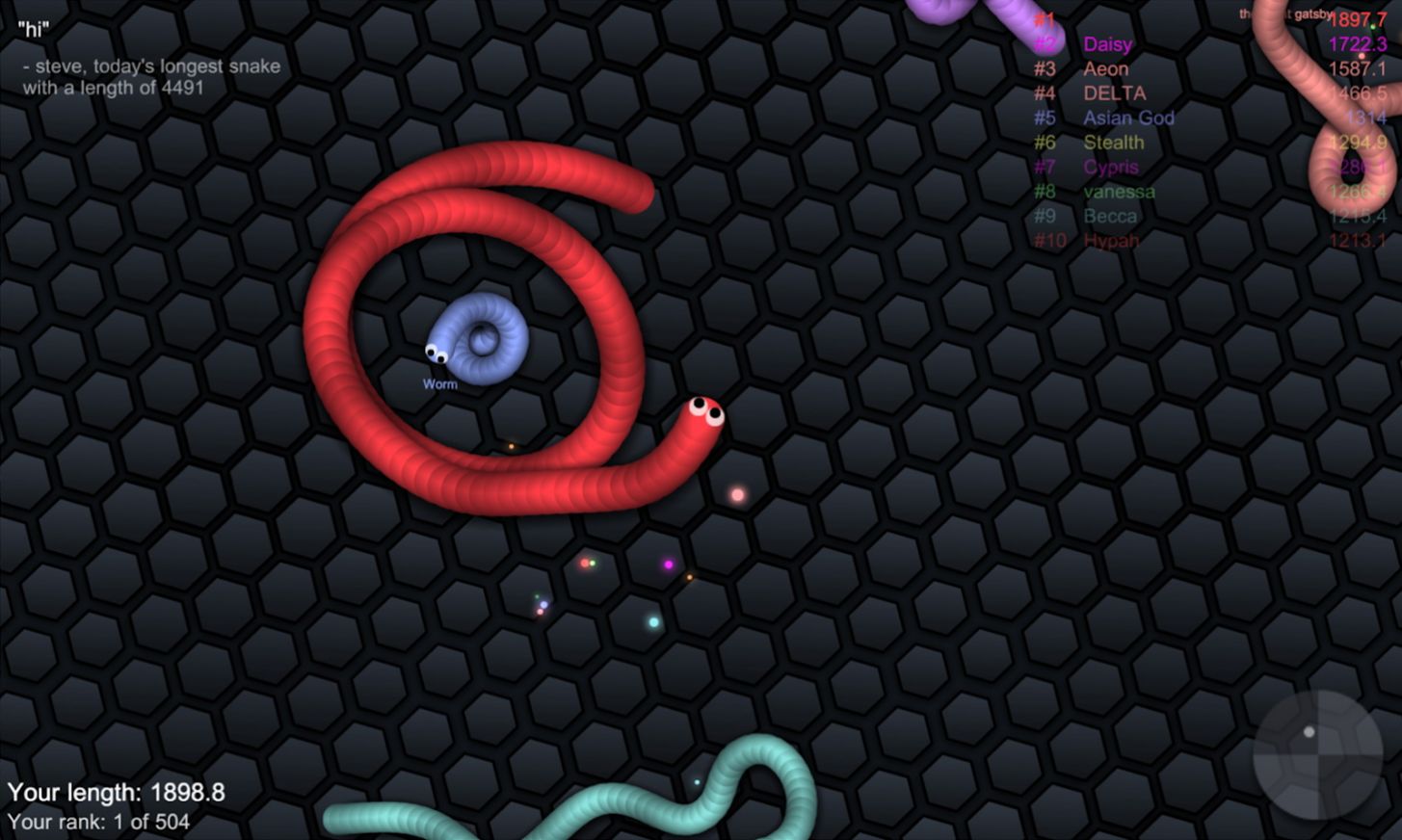 貪吃蛇蛇王游戲正版版（slither.io）截圖4