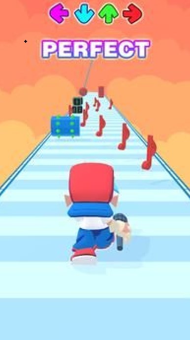 FNF音樂競(jìng)賽3D游戲中文最新版（FNF Runner）截圖1