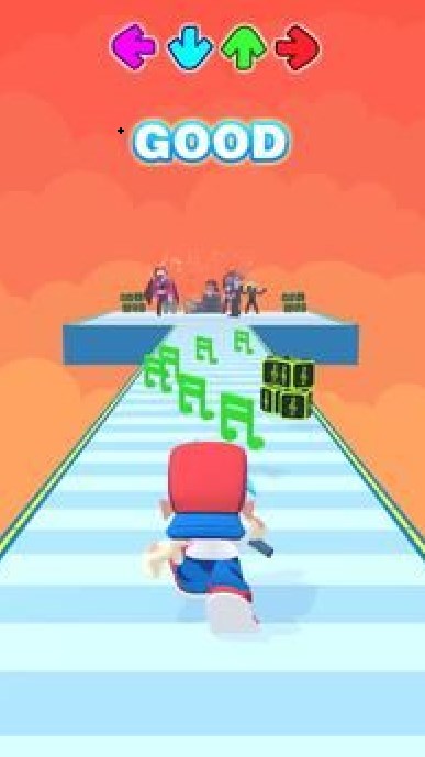 FNF音樂競(jìng)賽3D游戲中文最新版（FNF Runner）截圖3