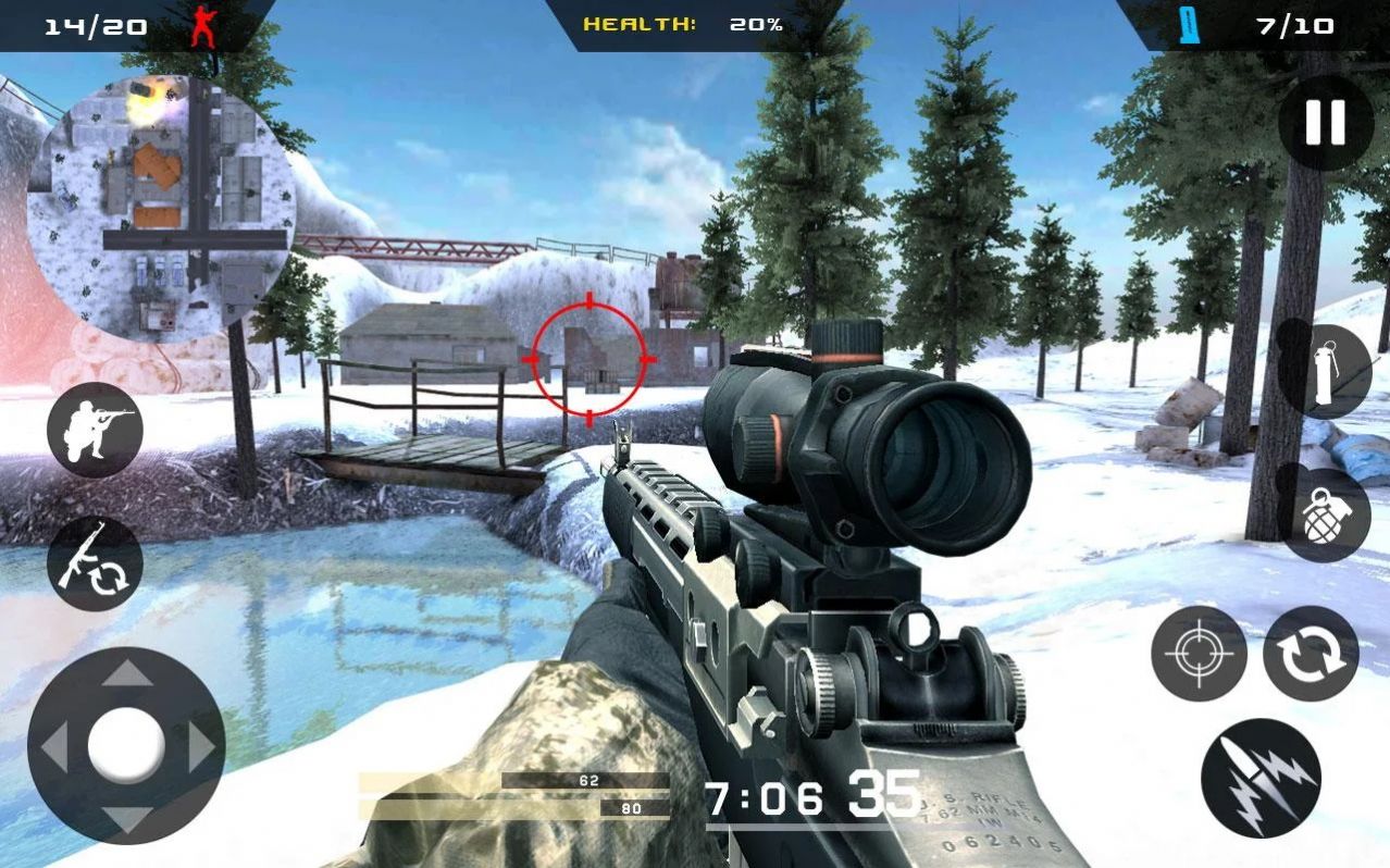 使命戰(zhàn)爭戰(zhàn)區(qū)游戲安卓版（Winter MountAIn Sniper）截圖2