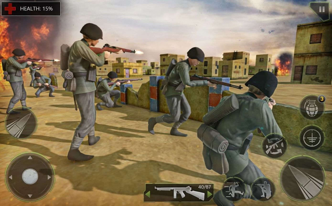 二戰(zhàn)射手軍隊召喚游戲安卓版(Call of Army WW2 Shooter) 截圖4