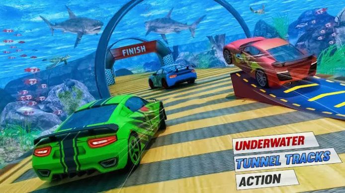 超級(jí)斜坡汽車特技終極競(jìng)賽游戲中文版（Mega Ramps Car Stunt Ultimate Races）截圖2