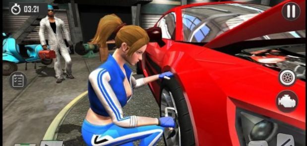美女汽車維修模擬器游戲手機(jī)版（Car Mechanic Auto Garage）截圖3