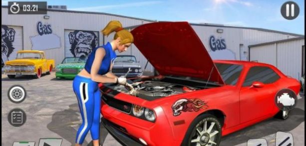 美女汽車維修模擬器游戲手機(jī)版（Car Mechanic Auto Garage）截圖2
