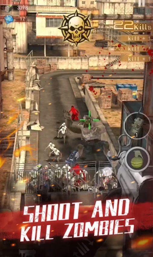 守衛(wèi)前線射擊僵尸游戲中文版(Shoot Zombies)截圖2