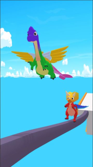 恐龍合并跑酷游戲手機版安卓版（Dino Merge Run）截圖1