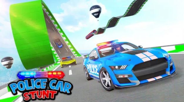 瘋狂警車特技駕駛3D游戲安卓版截圖1