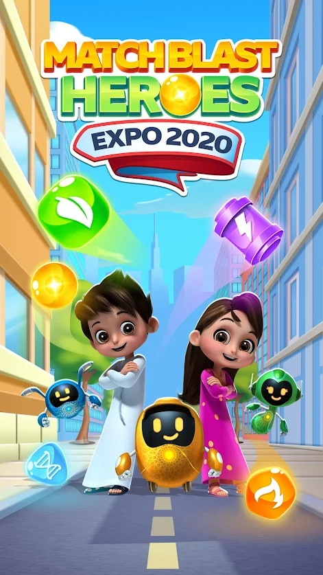 火柴爆炸英雄游戏最新版（Match Blast Heroes Expo 2020）截图3: