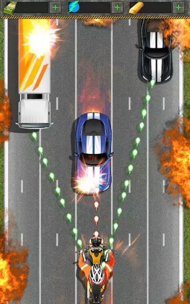 公路摩托賽車射手游戲版截圖2