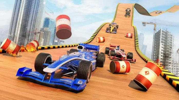 方程式賽車特技賽游戲中文版（Formula Car Stunt Racing Games）截圖1