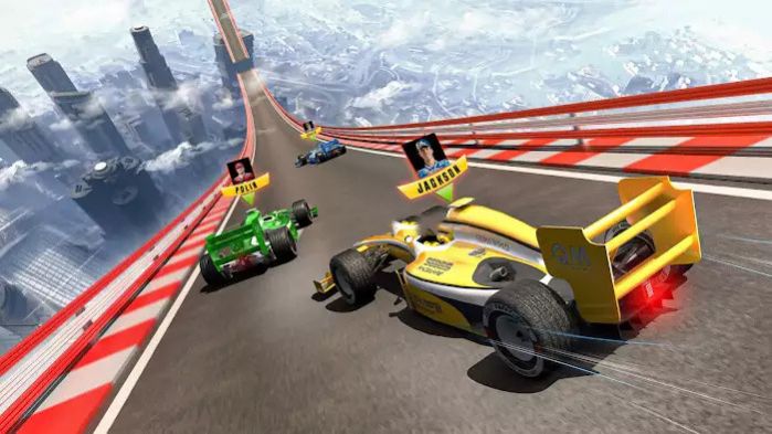 方程式賽車特技賽游戲中文版（Formula Car Stunt Racing Games）截圖3