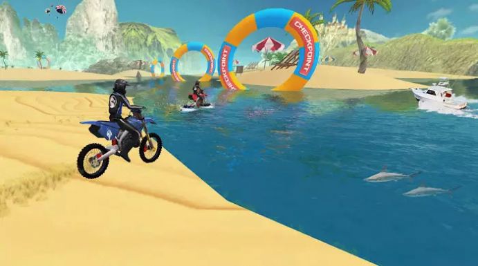 冲浪自行车赛游戏版（Surfer Bike Racing Game）截图3: